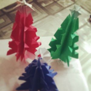 origami xmas tree